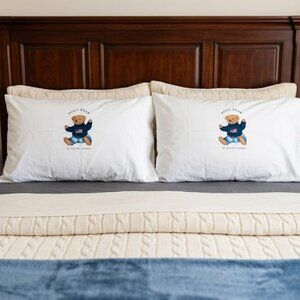 Vintage Polo Ralph Lauren Flag Bear/Polo Bear One Standard Pillowcase - BNWT